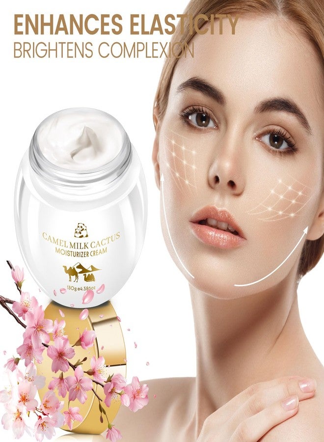 AOAO Camel Milk Cactus Moisturizing Repair Cream, Moisturizer Night Cream for Face and Neck, Maintains Normal Stratum Corneum Hydration, Improves Skin Feel, Fast-Absorbing & Nourishing 130g/4.6oz - Image 2